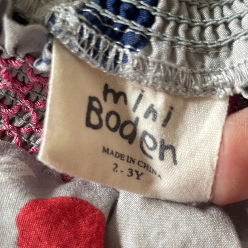 Boden Owl Print Dress - Gray, Pink, Blue